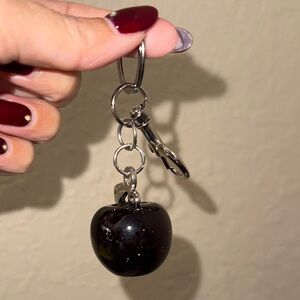 Black Apple Keychain